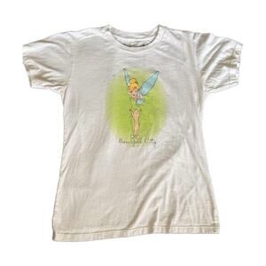 Disney Tinker Bell T-Shirt New York City Graphic Tee White Women’s Teen Medium